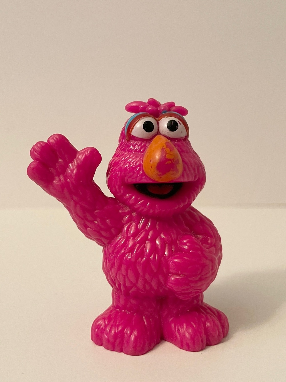 Sesame Street Telly Monster Mini Figure Waving Pink Hasbro 2010